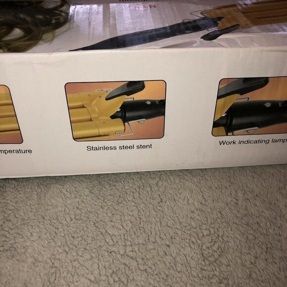 Triple Rod Hair Curling Iron PINK/BLACK 25mm 98W - Picture 6 of 12